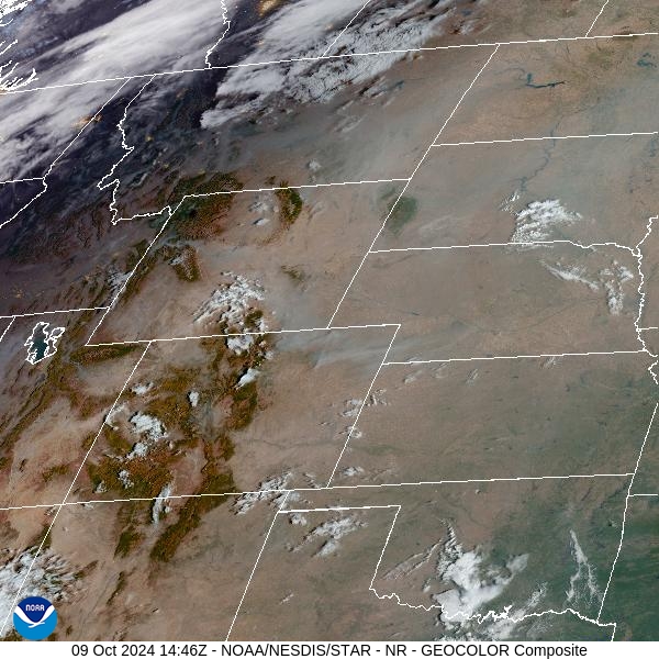 Wednesday morning’s satellite shows widespread smoke over Montana from wildfires burning around the region.